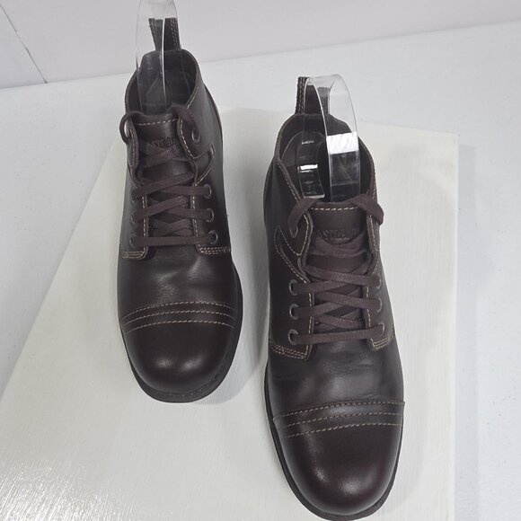 Eastland Overdrive Boots Womens Size 7.5 Brown Leather Lace Up Cap Toe Lug Sole - Picture 2 of 10